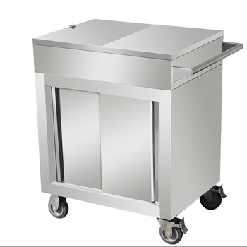 高山 不锈钢调料车商用餐厅移动调味车厨房多功能移动餐车调料台小