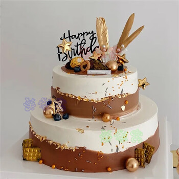 水果双层生日蛋糕同城两层蛋糕儿童祝寿暴富庆典两层蛋糕男士女士全国