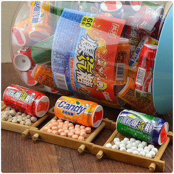 5折抖音同款爆汽糖汽水糖雪碧味压片糖果零食创意迷你汽泡糖怀旧零食