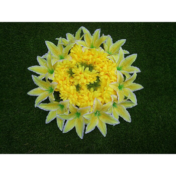 君诚清明节菊花小花圈祭祀小号塑料白事殡葬祭奠追悼会扫墓用品墓前花