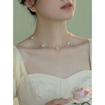 多种戴法进口施家珍珠美国14k包金不掉色超仙错落满天星珍珠项链 总长