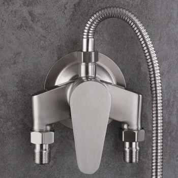 cdbm惜度304不锈钢淋浴水龙头明装混水阀明管花洒开关阀冷热水家用