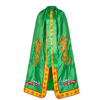 澜菲悠佛像佛衣精致神龙万字边披风观音菩萨娘娘神仙衣服斗篷 绿色 1.