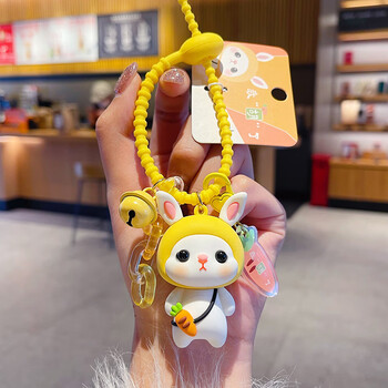 链女精致挂饰品情侣可爱小兔子公仔书包挂件网红呆呆兔蔬果系列萝卜兔
