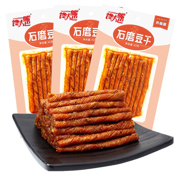 馋大嘴巴石磨豆干42g麻辣条零食小吃素肉豆筋豆制品8090后儿时校园怀旧办公室休闲食品湖南特产石磨豆干42g 15包 图片价格品牌报价 京东