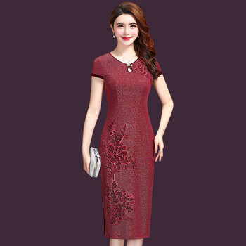 班虑婚礼妈妈装高档礼服大品牌妈妈婚宴高贵旗袍连衣裙2022夏装女士中