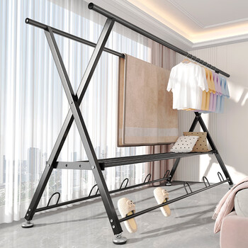 咏幻折叠落地室内晒衣家用卧室阳台室外凉衣伸缩杆式晒被子神器 枪