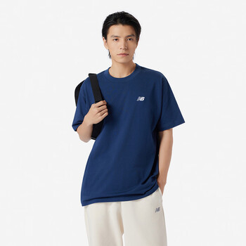 newbalance官方男款简约潮流百搭黑色针织短袖t恤mt41509mnny