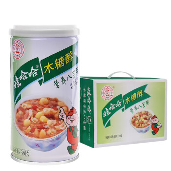 娃哈哈 八寶粥360g×12罐整箱桂圓蓮子味營養早餐速食粥送禮盒裝 木糖