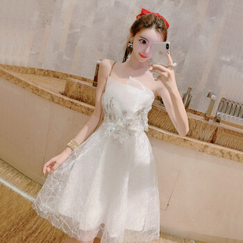 礼生日礼物女生裙子礼服很仙的小女伴娘公主裙成年蓬蓬裙超仙甜美性感