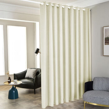 门帘隔断帘挡风免打孔家用遮挡帘子客厅窗帘房间空调卧室布艺厨房象牙