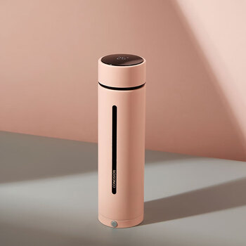 opovcom瑞典cica智能保温杯女士高颜值高档便携304不锈钢学生简约水