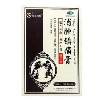 有效期至24年2月10日】厚生天佐 消肿镇痛膏  8cm*12cm*4片/盒 【8cm*