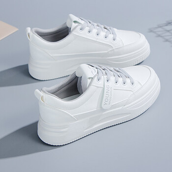 款女鞋2023年新款女生小白鞋百搭板鞋初中学生13一15岁女鞋子12白灰39