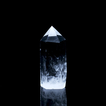 玺幽天然白水晶柱粉晶黑曜石水晶摆件风水摆件原石白水晶柱6 7cm 图片价格品牌报价 京东