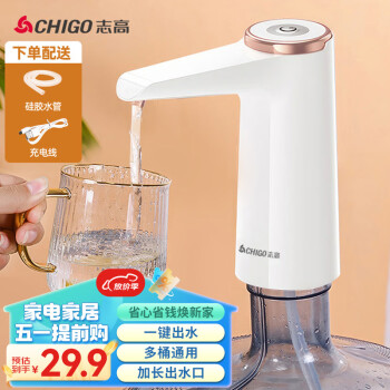 志高（CHIGO）抽水器桶装水电动压水器家用纯净饮水机家用办公室饮水机泵自动电动抽水器上水器ZG-YP06