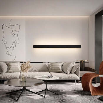 皇盟极简壁灯客厅沙发背景墙角氛围灯北欧led长条书房平行线卧室床头