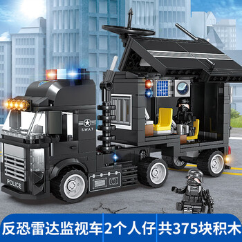 乐高 男孩拼装特警防爆车城市超跑警车7儿童拼插积木玩具反恐车