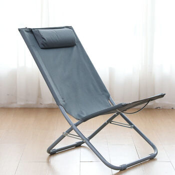 老式帆布躺椅小型折叠椅简易家用阳台方便休闲懒人办公室午休睡椅 格