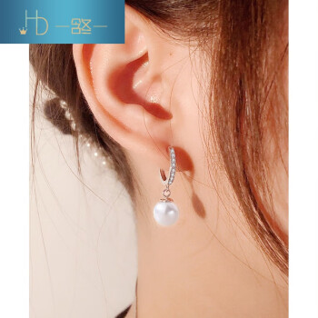 含冬s925银珍珠耳环韩版小巧精致耳扣女款小众设计感潮耳饰耳坠银色