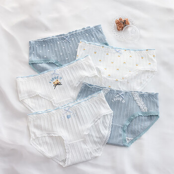 女童内裤发育期9-12岁以上青少年13一15岁棉大童小女孩三角裤衩 5条