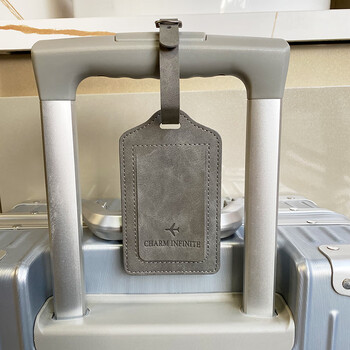 酷奇袋鼠皮革行李牌行李箱吊牌登机牌便携托运挂件旅行箱防丢标签识别