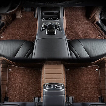 xdrive25i x3m专用真皮全包围汽车脚垫 咖啡色 真皮双层
