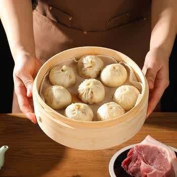 乾清十三品嵊州老面小笼包208g/袋(8个)*6袋小葱鲜肉速食早餐半成品