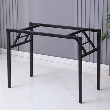 折叠桌腿桌架子折叠餐桌架铁艺支架课桌架办公桌架弹簧架培训桌架单层