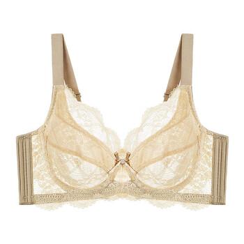 浪莎langsha新款内衣女无海绵超薄款全罩杯大胸显小记忆钢圈文胸上托