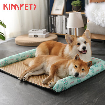 Kimpets凉席 Kimpets 狗窝猫窝夏季凉席小型犬中型大型犬宠物窝狗狗垫子小狗贵宾比熊泰迪狗窝用品绿色恐龙三边m码 行情报价价格评测 京东