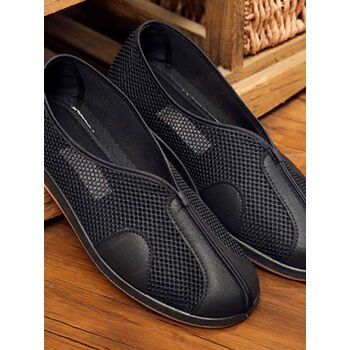 给爸爸穿的老北京布鞋男圆口老头鞋男士老北京布鞋夏季复古老人鞋中