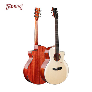 楚门吉他trumon35面单板民谣木吉他初学者男女入门专用吉它41寸tf35