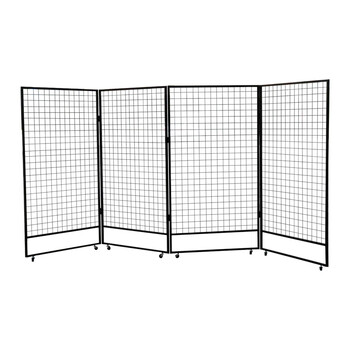 铁艺网格置物架袜子架子手机配件作品展示架画展折叠网格架 黑色1.