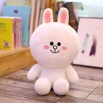 布朗熊毛绒玩具linefriends公仔布娃娃莎莉鸡女孩抱枕可妮兔白色可妮