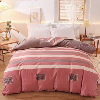 诗卿家纺全棉被套斜纹印花纯棉双人被罩时尚之约15米x2米被套单件