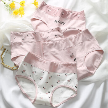 发育期女童内裤纯棉12岁少女孩中大童高腰全棉裆三角裤夏 国色天香 m