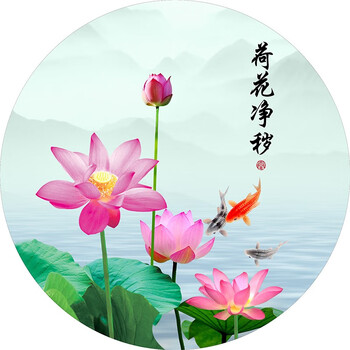 5荷花净秽-卫生间 40*40背胶贴纸【覆膜防水贴画】