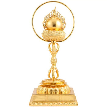 修明堂真言宗密教法具法器金铜贴金密观型火焰宝珠舍利塔摩尼宝珠供佛