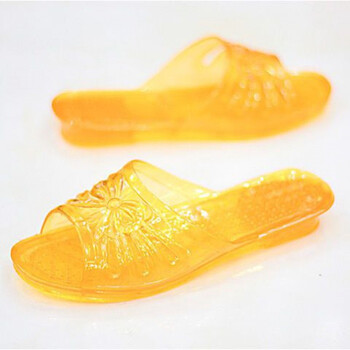 礼物女生送闺蜜女朋友创意恶搞笑恶作剧整人水晶拖鞋 黄色水晶鞋-单鞋