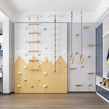 新款儿童家用网红攀岩墙 儿童家用攀岩墙室内儿童攀岩墙儿童房体能
