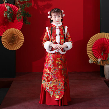汉服女童冬装古风女装冬季儿童10岁小女孩古装汉服超仙12岁小学生仙女
