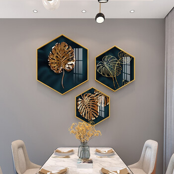 客厅挂饰电视背景墙装饰轻奢大气挂件餐厅墙面壁饰创意墙壁墙饰金枝