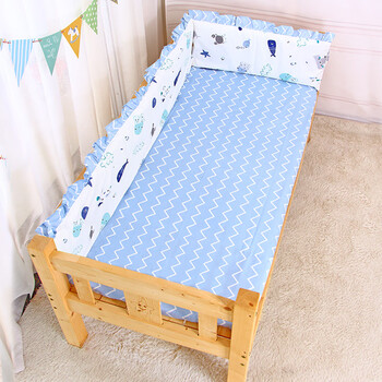 防撞床围婴儿床床围软包防撞透气纯棉学生拼接床床围栏挡布三面可拆洗
