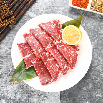 安格斯腹心肉牛肉片韩国谷饲烤肉食材新鲜护心肉250g