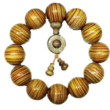 仙引 带证书四川金丝楠木大叶楠精品满水波20mmx12颗