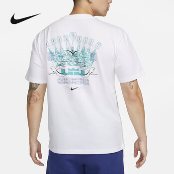 耐克nike夏季新款男子詹姆斯王冠篮球运动纯棉短袖t恤fj2351100fj