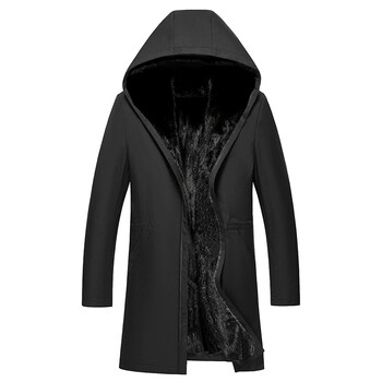 皮毛一体尼克服秋冬季商务休闲貂皮皮草外套男士 黑色(进口黑貂内胆))