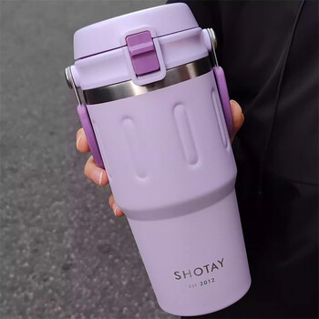 尚泰大容量保温杯男女士吸管水杯304不锈钢双饮杯学生便携高颜值杯子