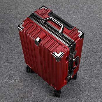 卡帝乐鳄鱼(cartelo)铝框行李箱拉杆箱2023新款男女学生大容量旅行箱